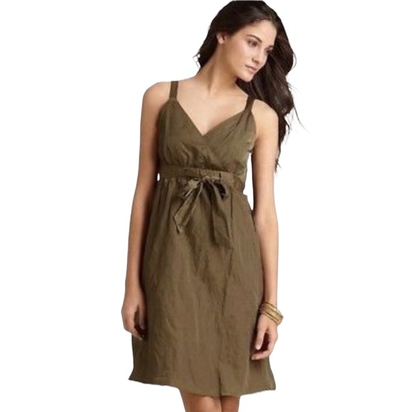 Eileen Fisher Steel Satin A-Line Dress - Picture 2 of 12
